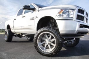 White pickup truck