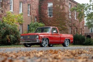 Red vintage car